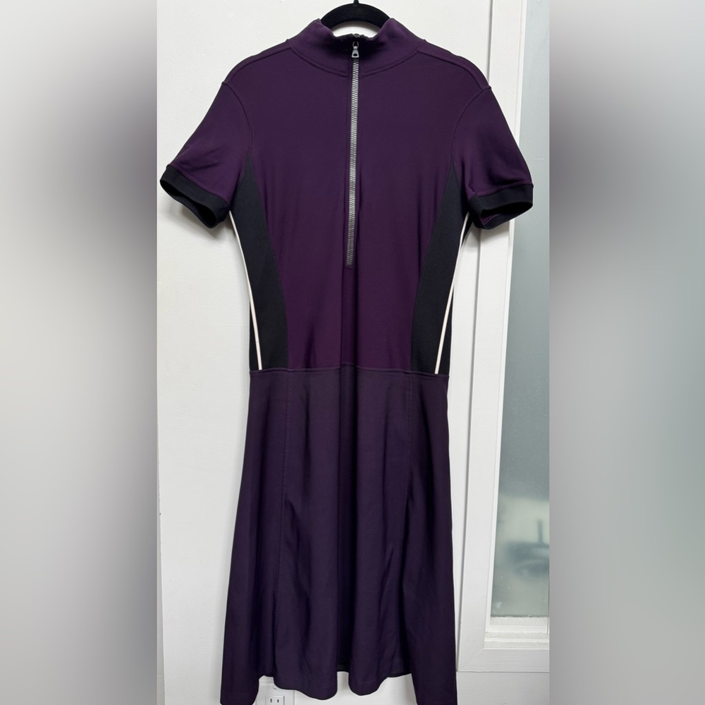 Prada Sport Y2K Fall 2000 Vintage Purple Half Zip Wool Nylon Dress Size Medium